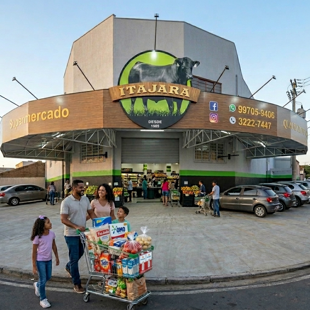 Fachada do Supermercado Itajara